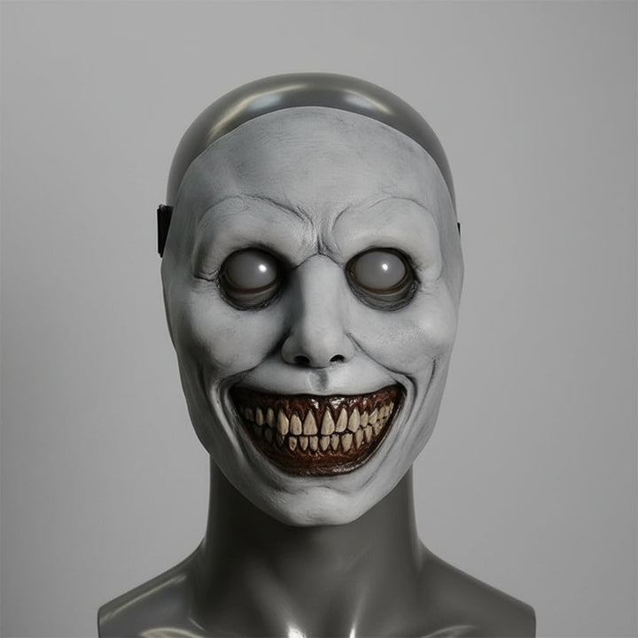 Scary Halloween Mask Creepy Latex Horror with LED and Adjustable Strap for Costume Party