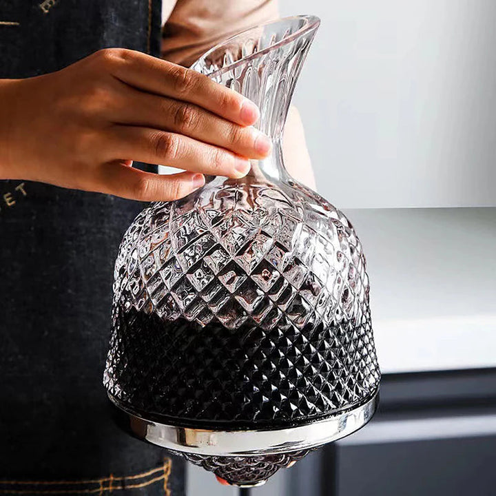 Premium Rotating Crystal Decanter