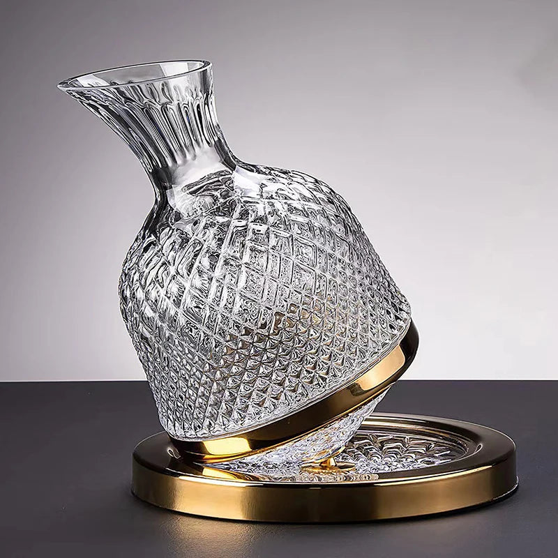 Premium Rotating Crystal Decanter