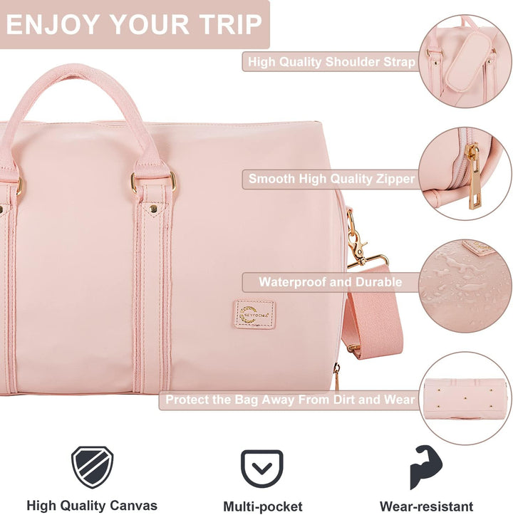 Convertible PU Leather Duffel Travel Bag – Cabin Weekend Bag