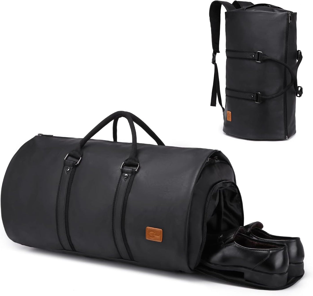 Convertible PU Leather Duffel Travel Bag – Cabin Weekend Bag