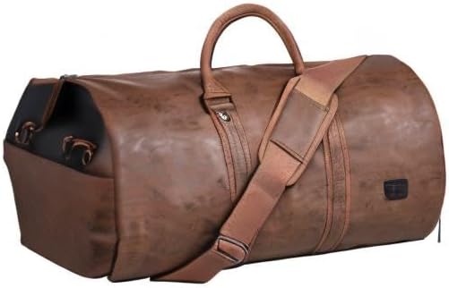 Convertible PU Leather Duffel Travel Bag – Cabin Weekend Bag