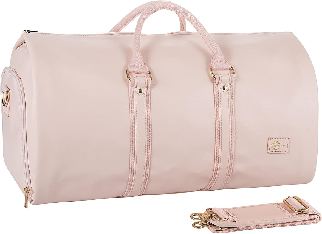 Convertible PU Leather Duffel Travel Bag – Cabin Weekend Bag