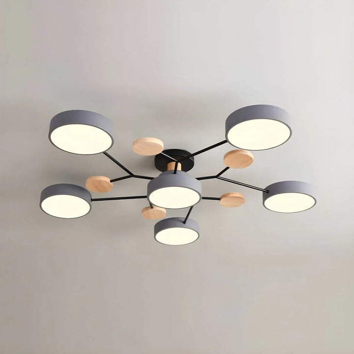 Modern Halo LED Semi-Flush Ceiling Light for Stylish Spaces
