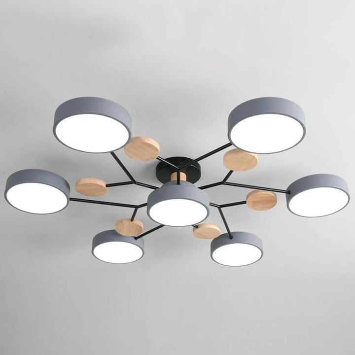 Modern Halo LED Semi-Flush Ceiling Light for Stylish Spaces