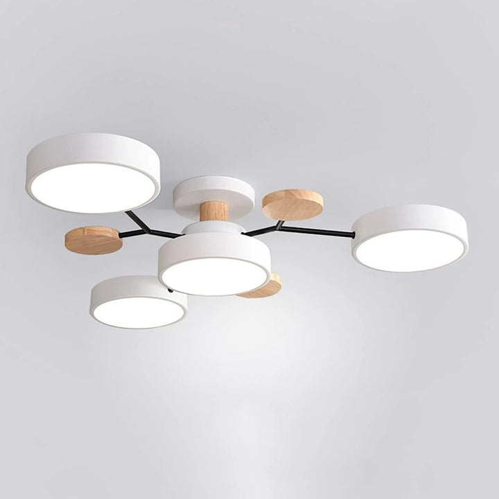 Modern Halo LED Semi-Flush Ceiling Light for Stylish Spaces