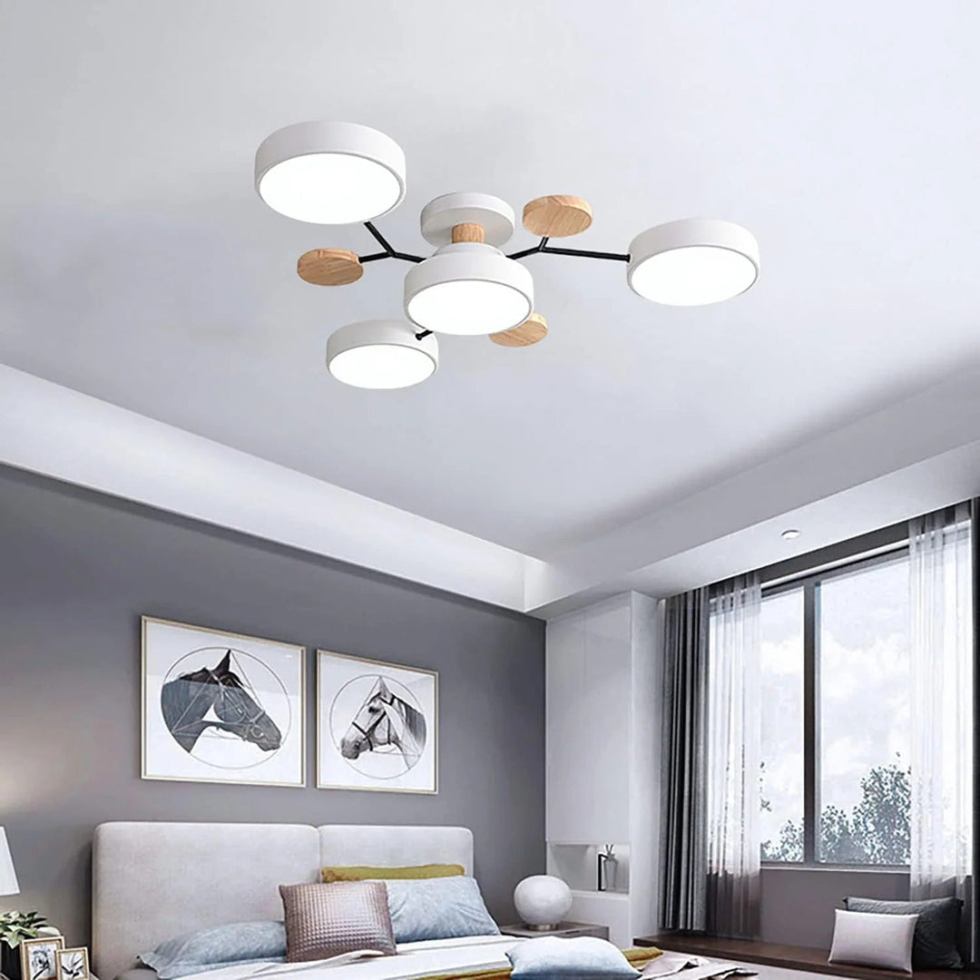 Modern Halo LED Semi-Flush Ceiling Light for Stylish Spaces