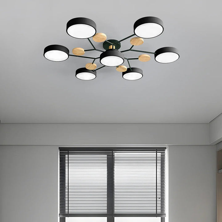Modern Halo LED Semi-Flush Ceiling Light for Stylish Spaces