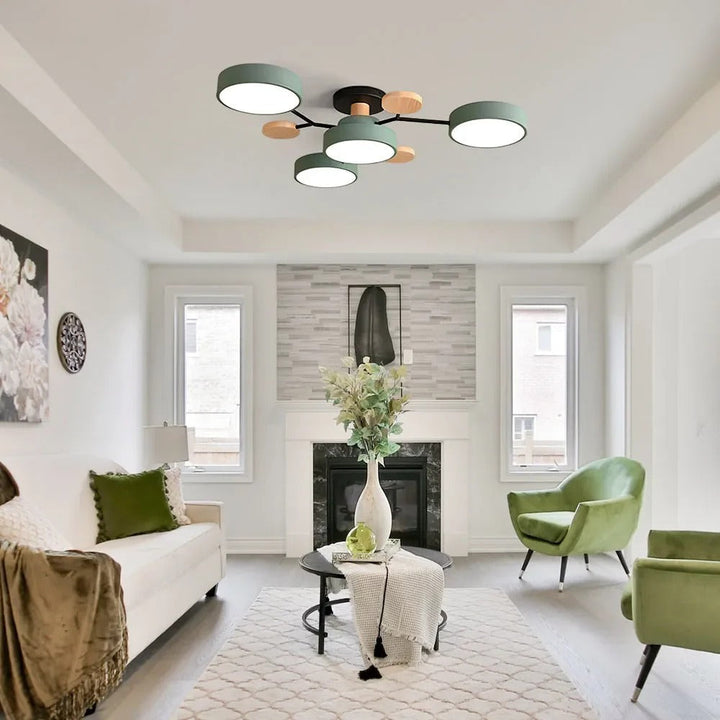 Modern Halo LED Semi-Flush Ceiling Light for Stylish Spaces
