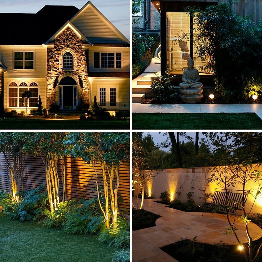 Solar Garden Lights Landscape Powered Spotlight Adjustable Rechargeable Outdoor