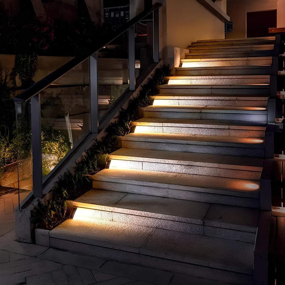Solar Outdoor Lighting Deck Lights Step Waterproof LED Triangular Stair