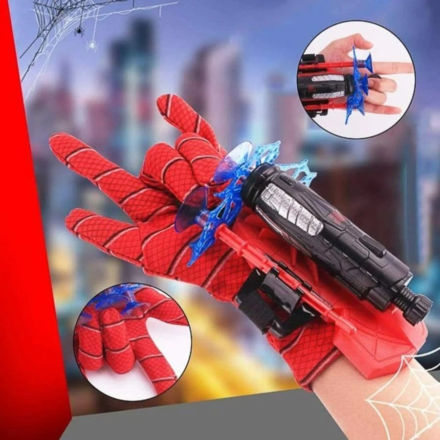 Interactive Superhero Hand Toy with Spider Launcher – For Children Aged 3+