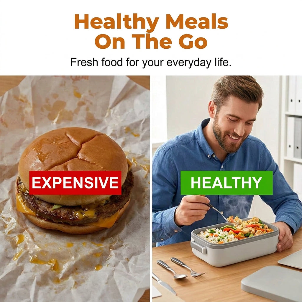 Cordless self-heating electric lunchbox with stainless-steel insert