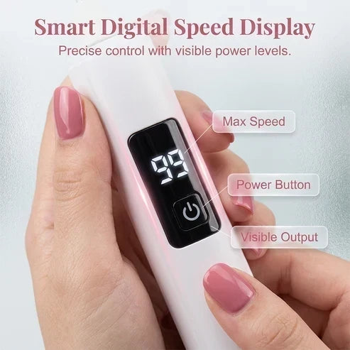 Precision LED Electric Nail Sander with Digital Display