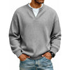 Long-Sleeve Waffle Knit Top with Faux Layered Look