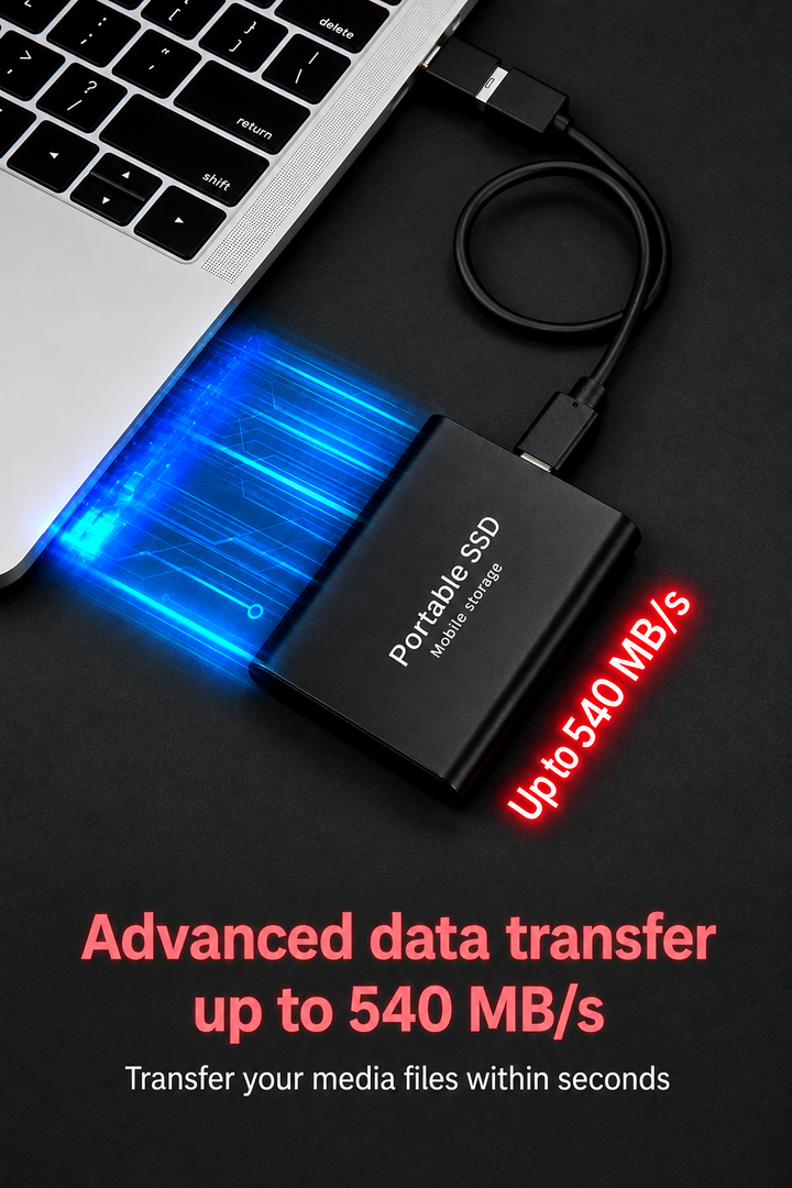 External SSD 128 TB Compact and Fast Portable Drive