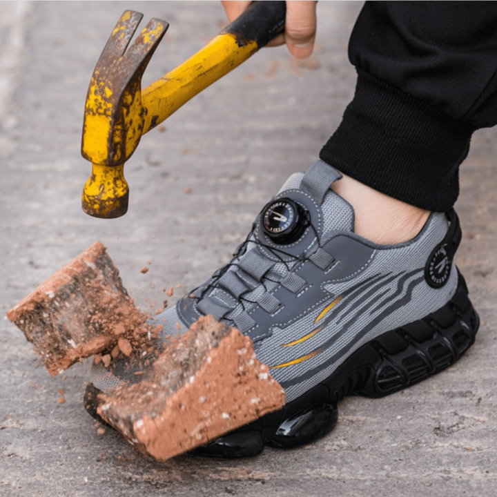 Steel Toe Shoes Lightweight Sneakers Breathable Mesh Slip Resistant Athletic