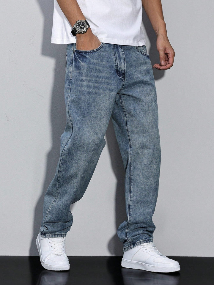 Men's Straight-Leg Jeans – Straight Fit Denim Trousers