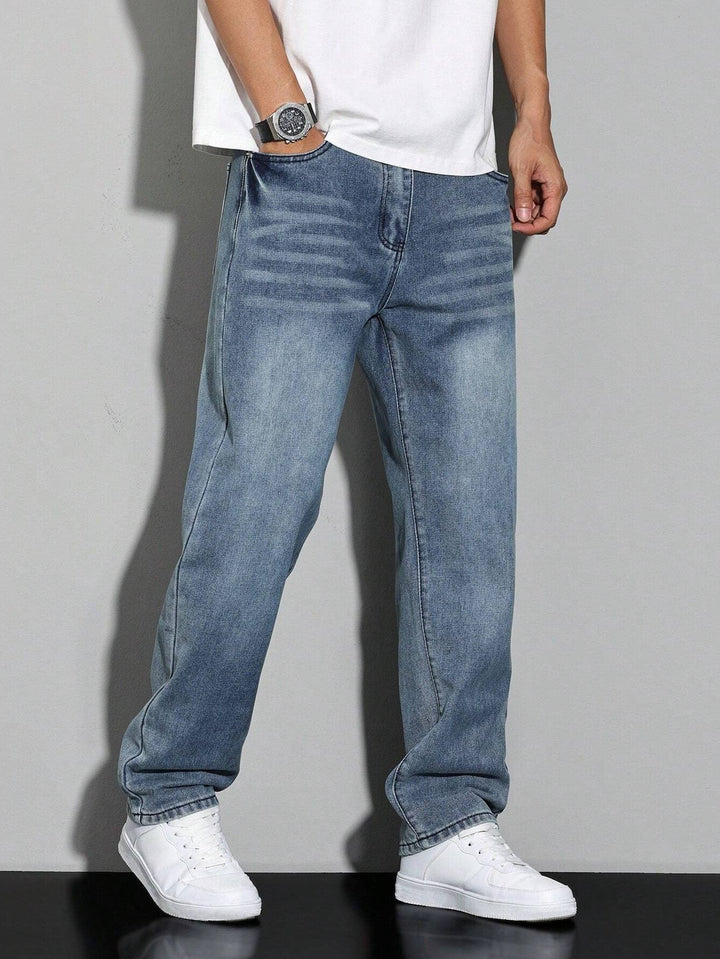 Men's Straight-Leg Jeans – Straight Fit Denim Trousers