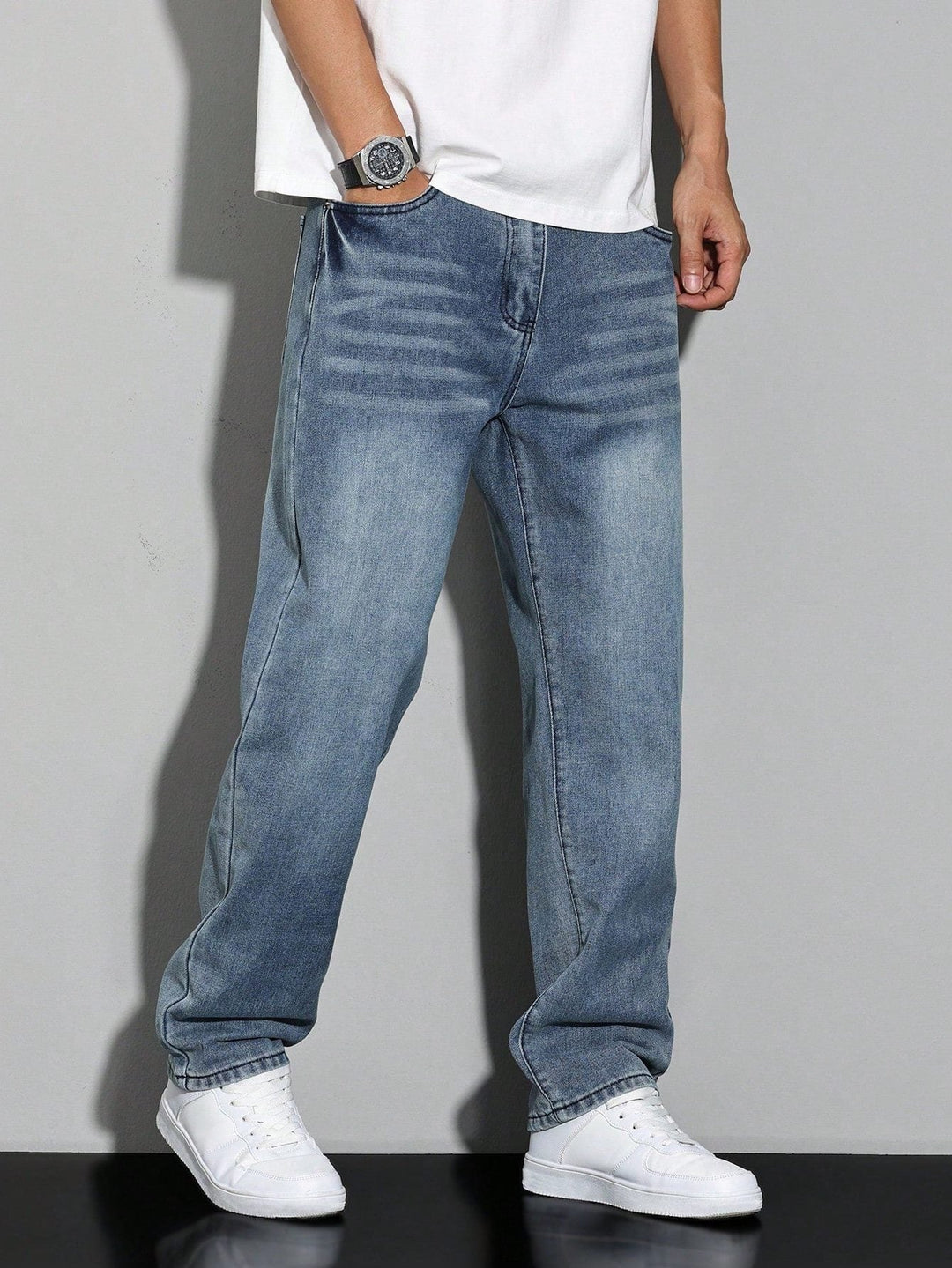 Men's Straight-Leg Jeans – Straight Fit Denim Trousers