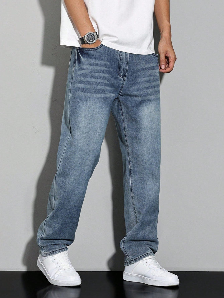 Men's Straight-Leg Jeans – Straight Fit Denim Trousers