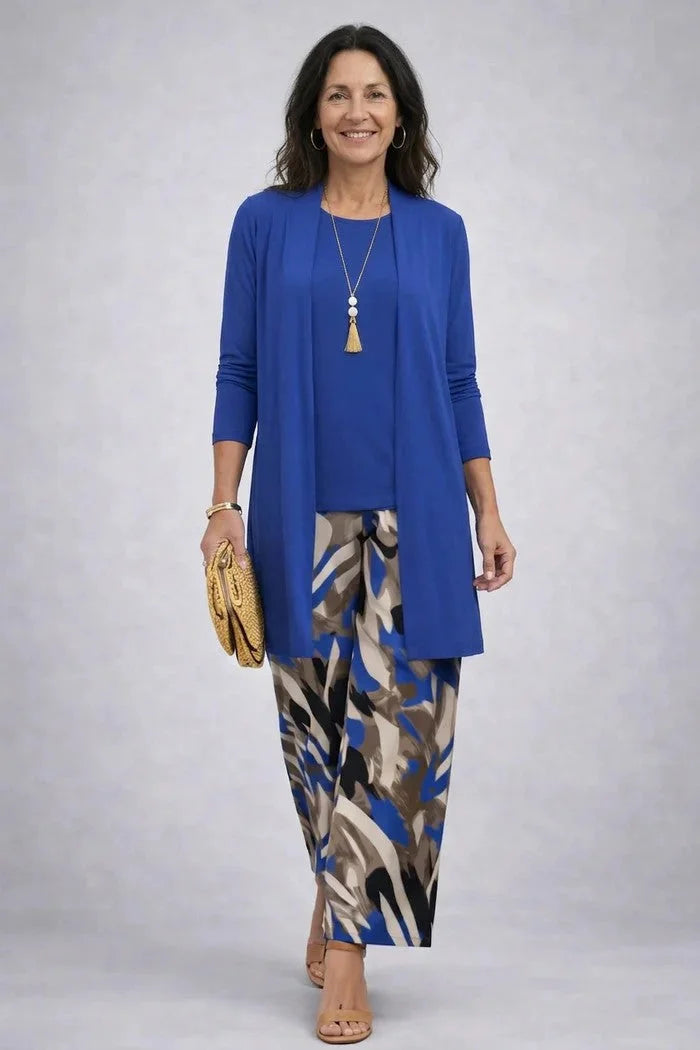 Three-Piece Cardigan, Top and Trouser Set