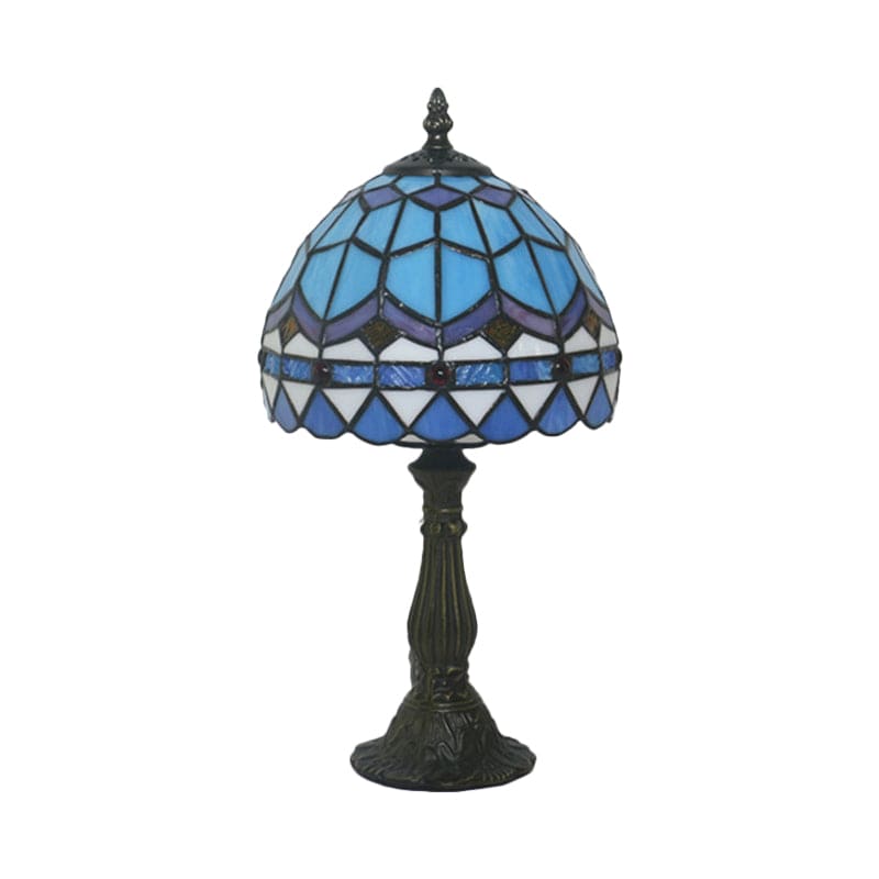 Tiffany Glass Table Lamp - Classic Leaded Lines