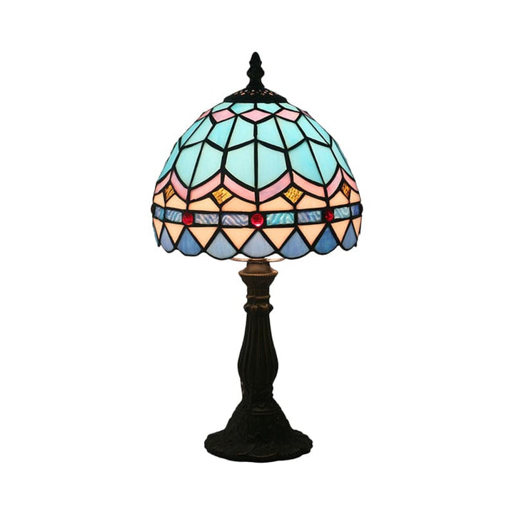 Tiffany Glass Table Lamp - Classic Leaded Lines