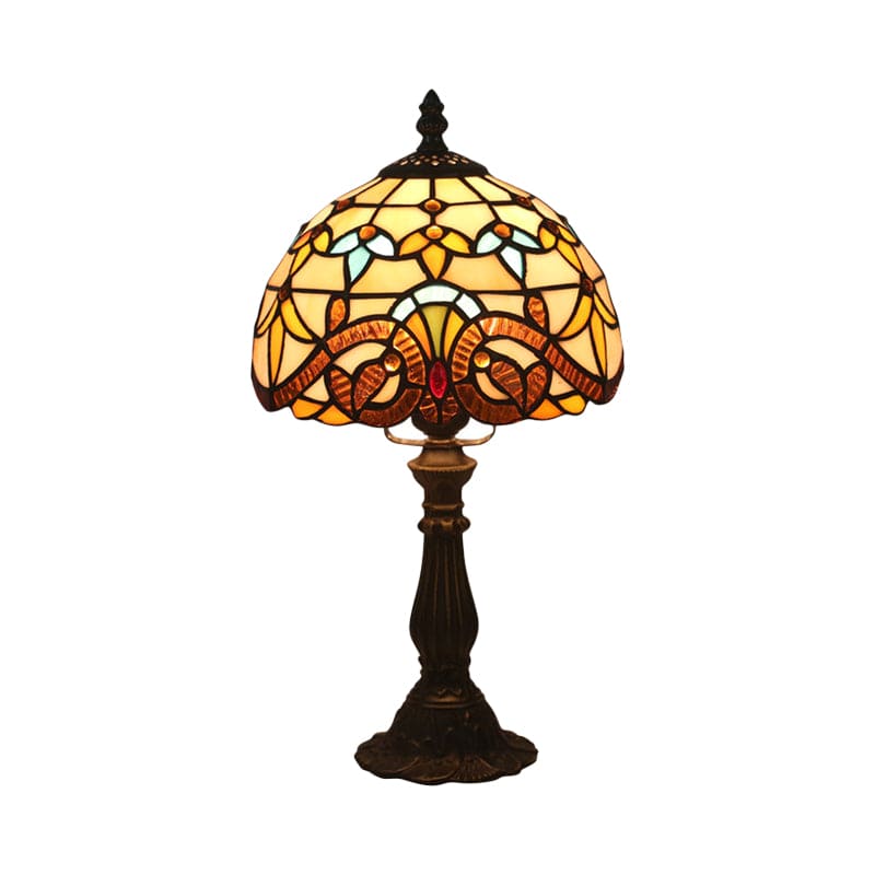 Tiffany Glass Table Lamp - Classic Leaded Lines
