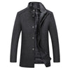 Wool Windproof Striped Men's Coat - Logan