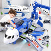 Toy Airplane Playset Foldable Cargo Mini Vehicles Working Crane