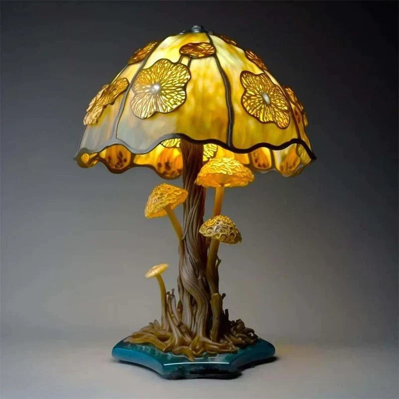 Enchanting Stained-Glass Table Lamp - DreamGlow