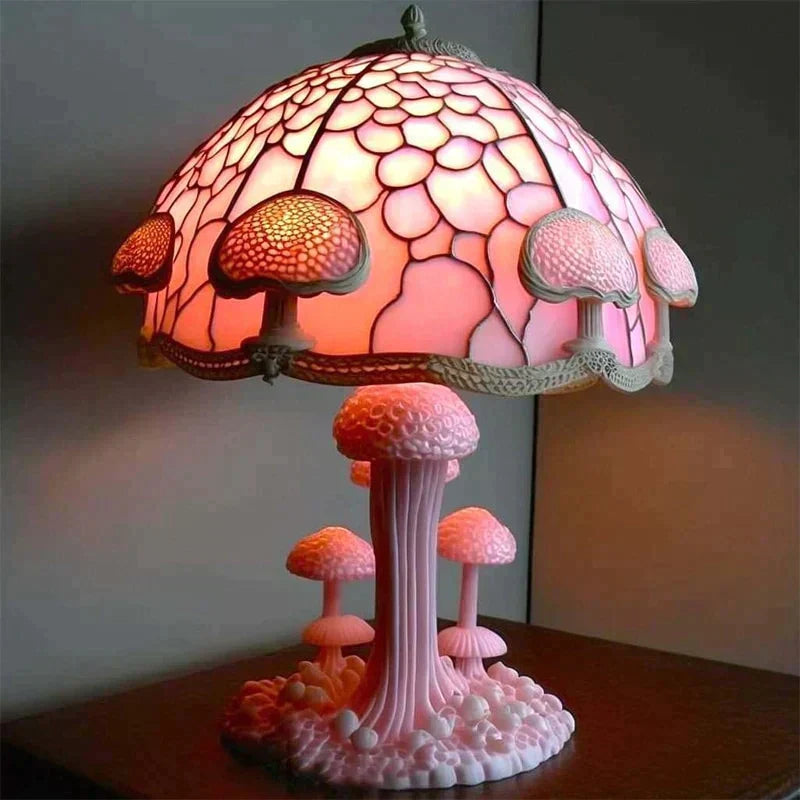 Enchanting Stained-Glass Table Lamp - DreamGlow