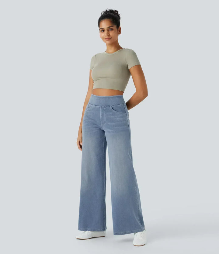 High-Waisted Trousers - Stretch & Comfort All Day Long