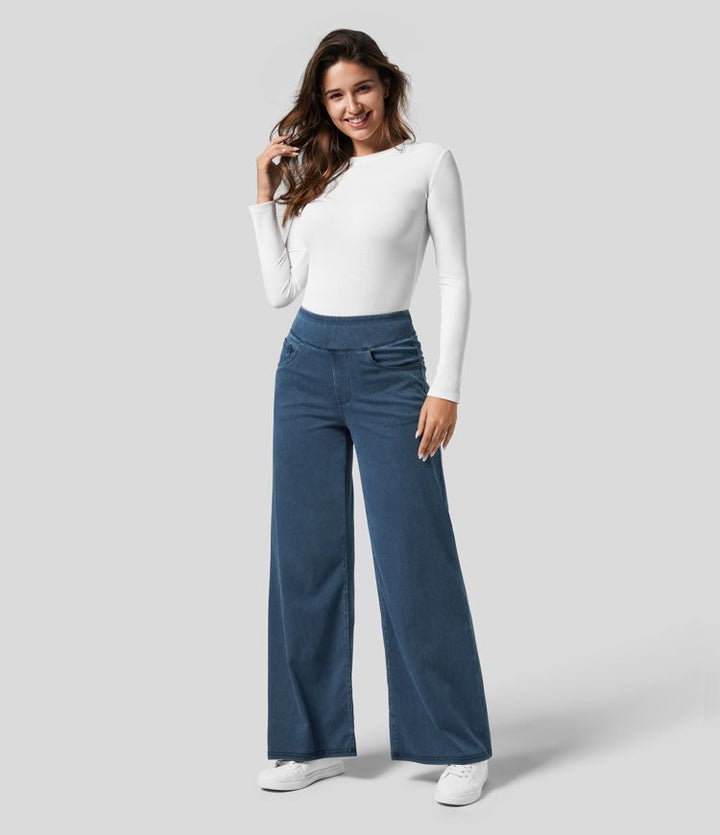 High-Waisted Trousers - Stretch & Comfort All Day Long
