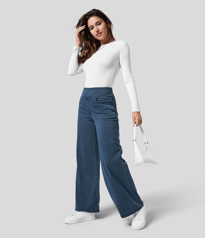High-Waisted Trousers - Stretch & Comfort All Day Long