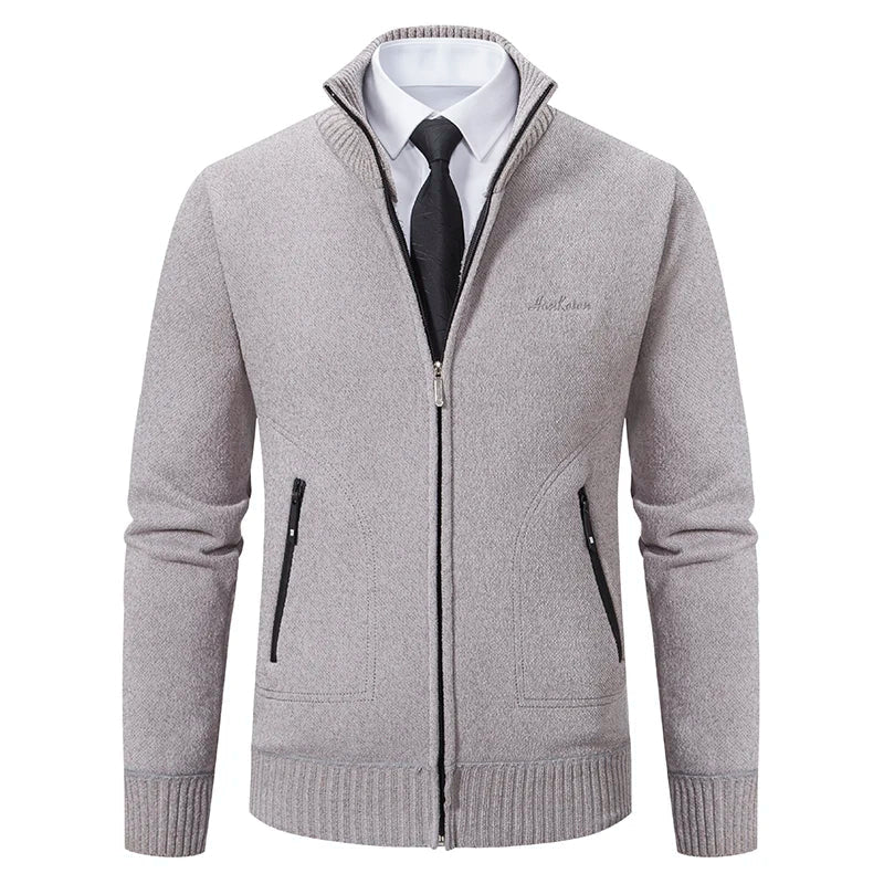 Men's Knitted Cardigan with Lining – Soft Cardigan Jacket
