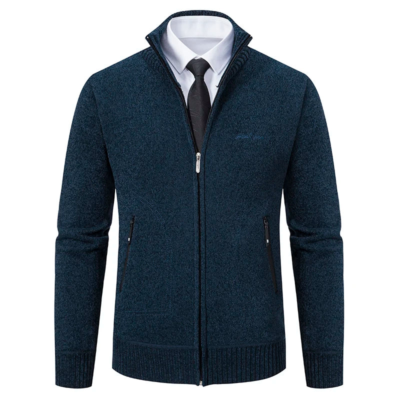 Men's Knitted Cardigan with Lining – Soft Cardigan Jacket