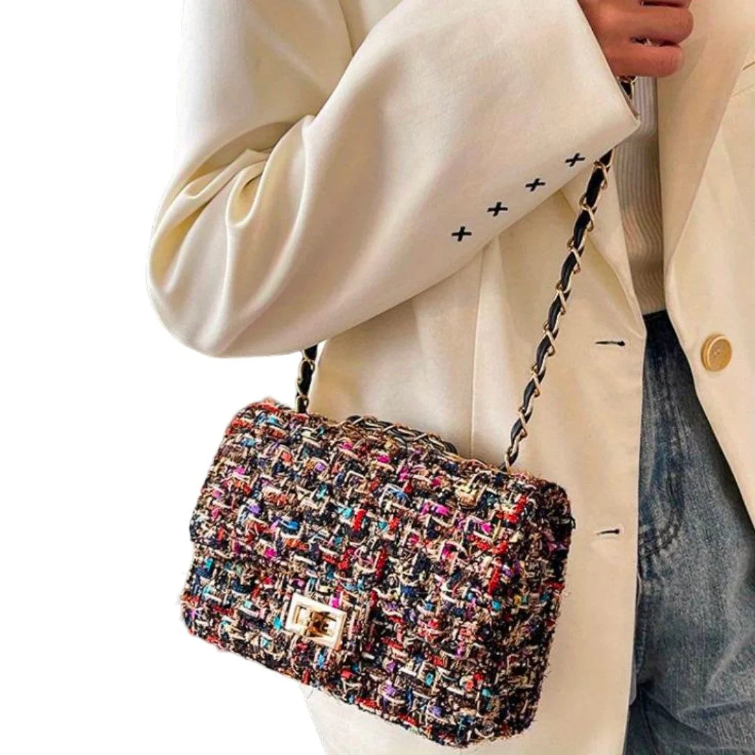 Tweed Chain Shoulder Bag