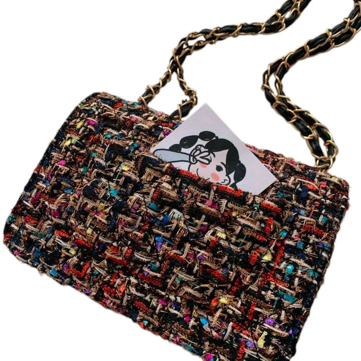 Tweed Chain Shoulder Bag
