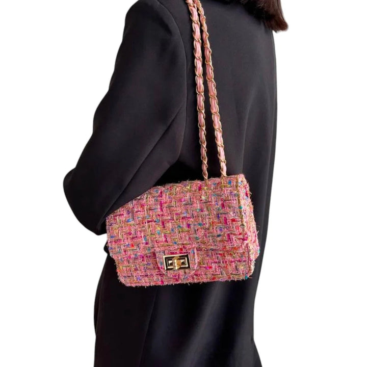 Tweed Chain Shoulder Bag