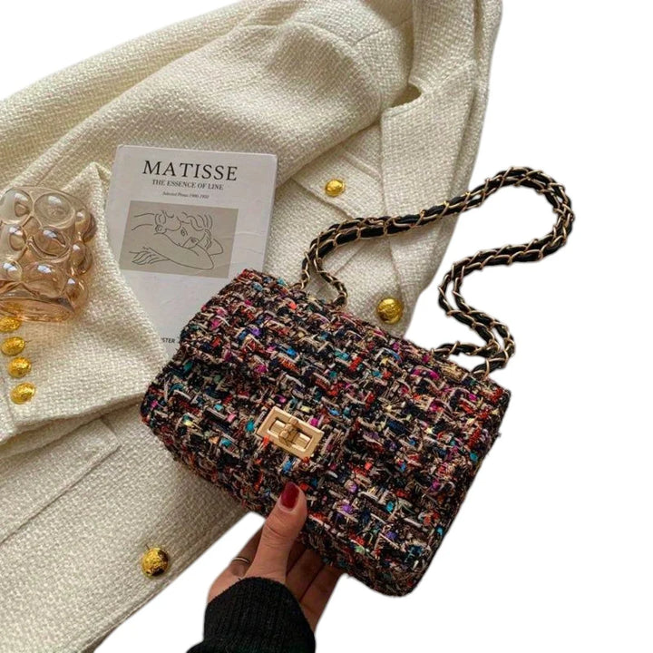 Tweed Chain Shoulder Bag