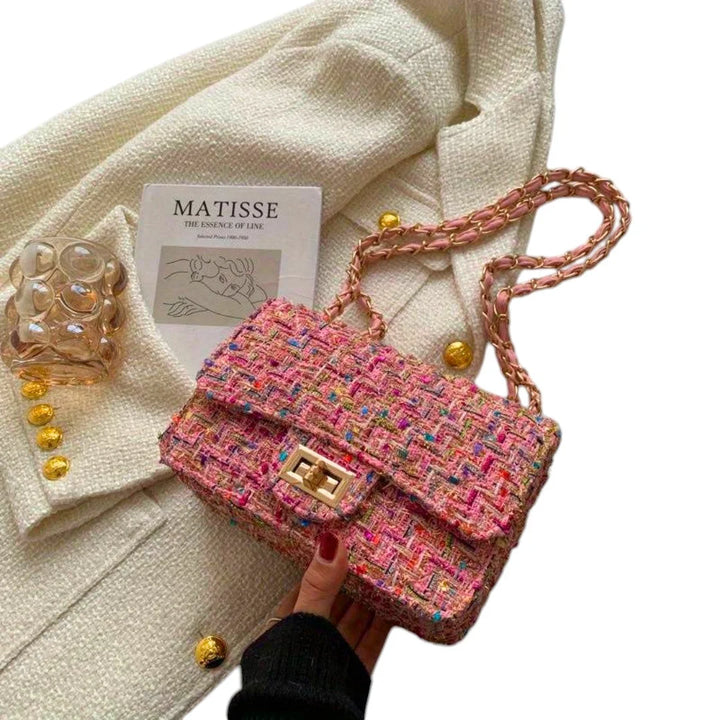 Tweed Chain Shoulder Bag