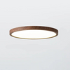 Ultra-Thin Round Walnut Wood Ceiling Light for Elegant Modern Rooms