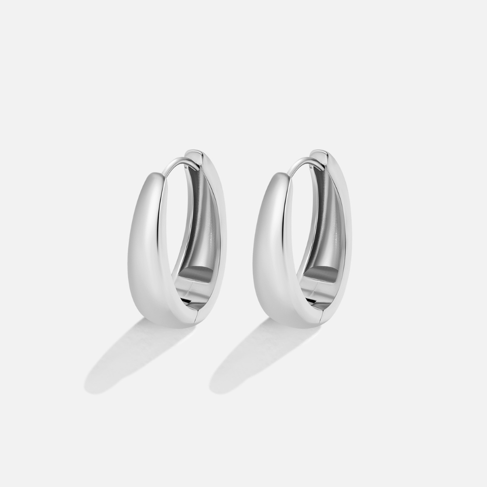 Elegant Silver Earrings with Subtle Cubic Zirconia Details