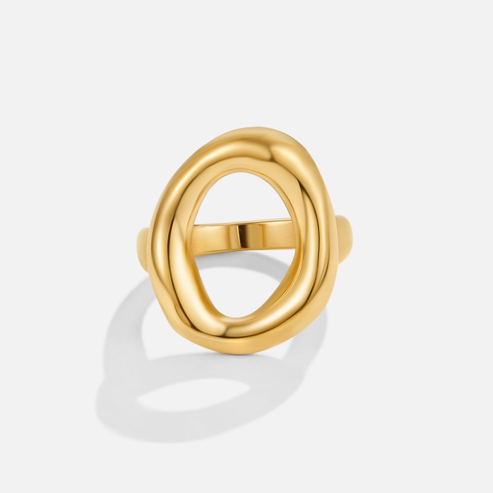 Soft textured gold ring