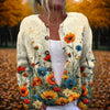 Vintage Floral Open-Front Cardigan