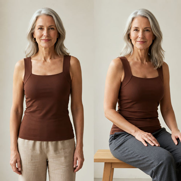 Comfort Vest Top with Built-In Bra Support