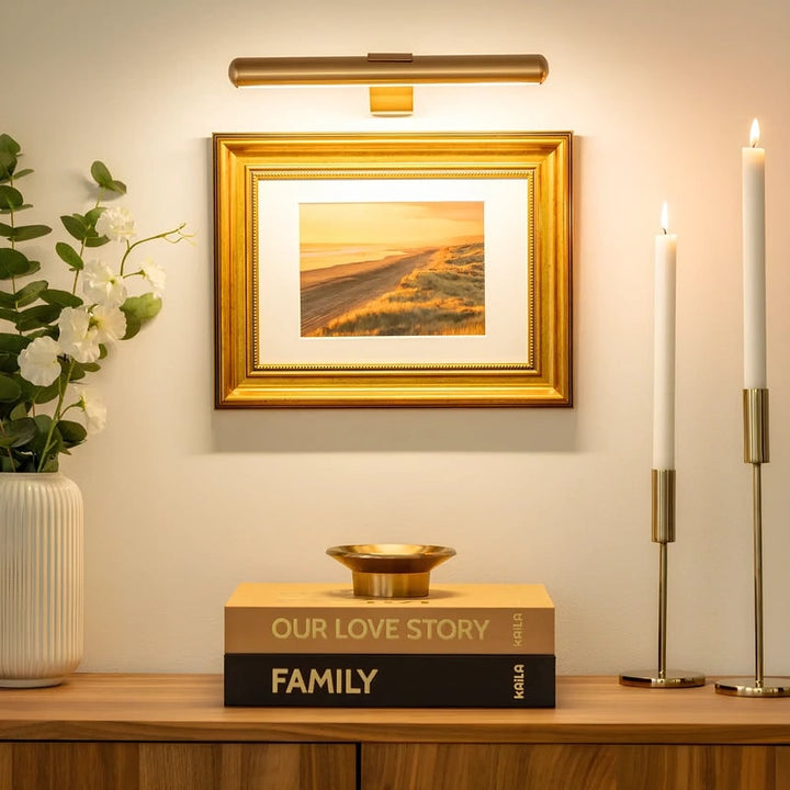 Wall Light Picture Art LED Rechargeable Cordless Wireless Metal