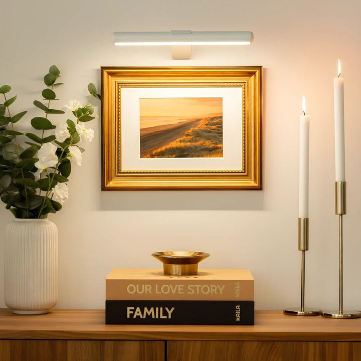 Wall Light Picture Art LED Rechargeable Cordless Wireless Metal